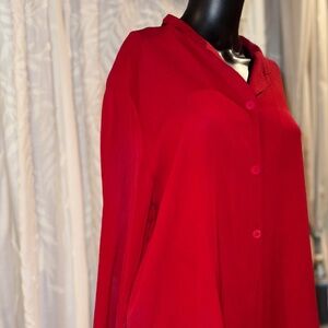 Harari Elegant Red Women's Top 100% Silk